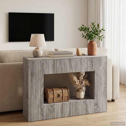 vidaXL Console Table Grey Sonoma 101 x 29 x 74 cm Engineered Wood