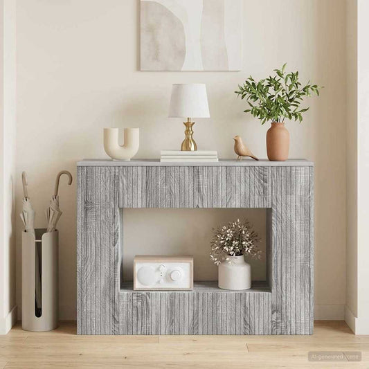 vidaXL Console Table Grey Sonoma 101 x 29 x 74 cm Engineered Wood