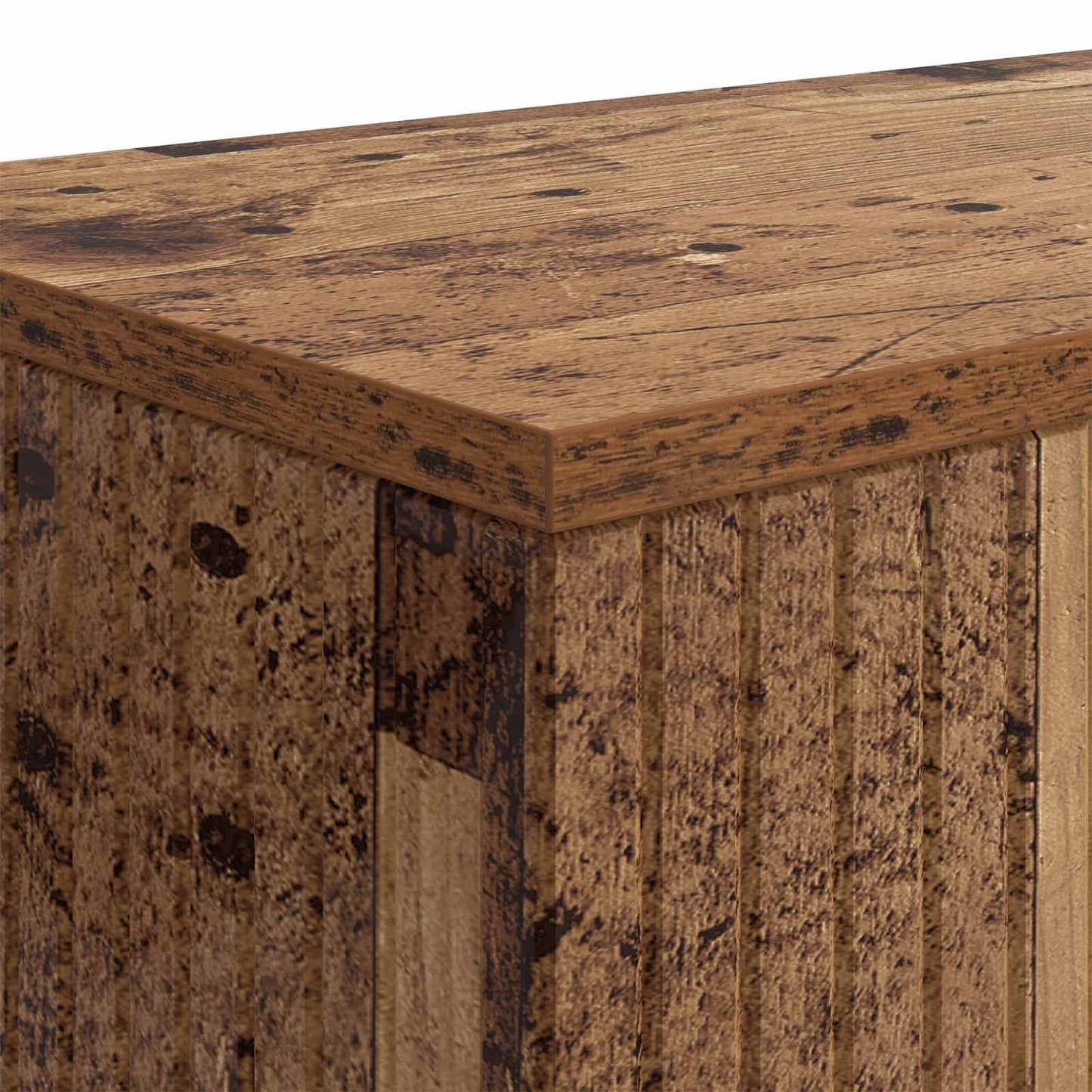 vidaXL Console Table Striped Old Wood 101 x 29 x 74 cm Engineered Wood