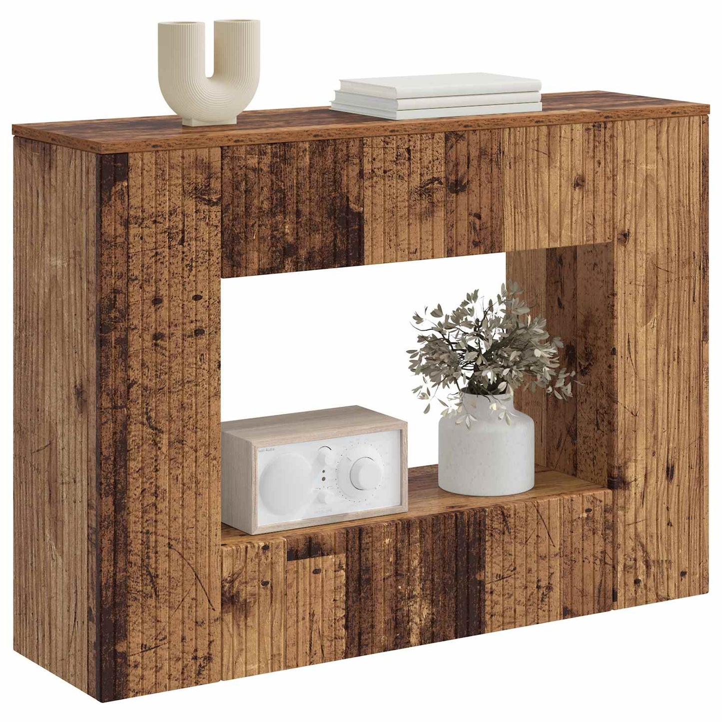 vidaXL Console Table Old Wood 101 x 29 x 74 cm Engineered Wood