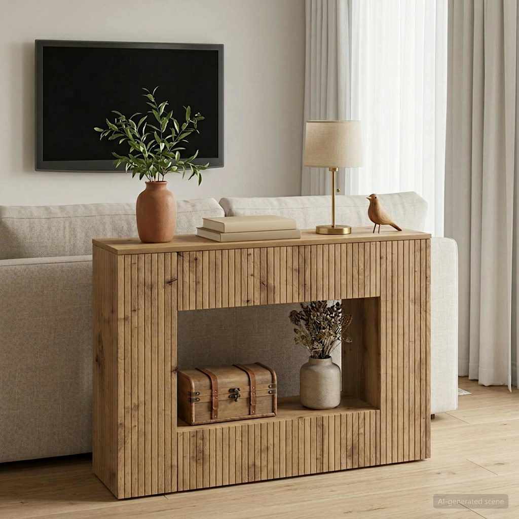 vidaXL Console Table Artisan Oak 101 x 29 x 74 cm Engineered Wood
