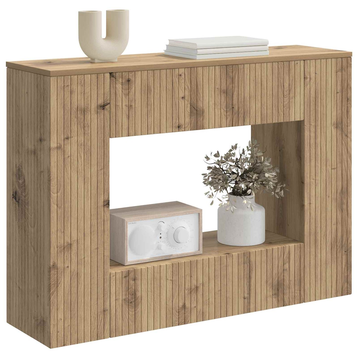 vidaXL Console Table Artisan Oak 101 x 29 x 74 cm Engineered Wood