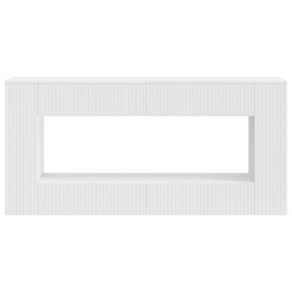 vidaXL Console Table Striped White 155 x 29 x 74 cm Engineered Wood