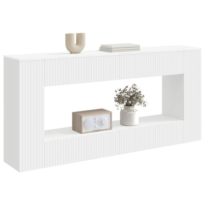 vidaXL Console Table Striped White 155 x 29 x 74 cm Engineered Wood