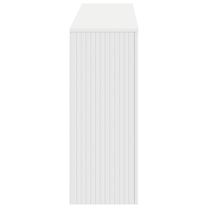vidaXL Console Table Striped White 155 x 29 x 74 cm Engineered Wood