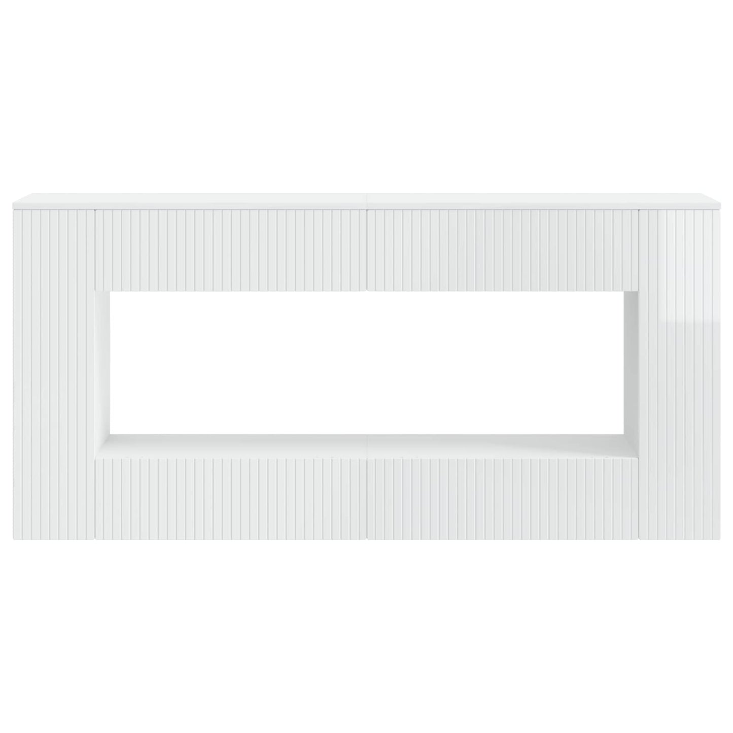 vidaXL Console Table High Gloss White 155 x 29 x 74 cm Engineered Wood