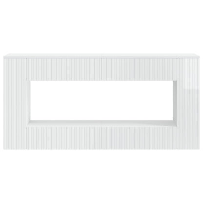 vidaXL Console Table High Gloss White 155 x 29 x 74 cm Engineered Wood