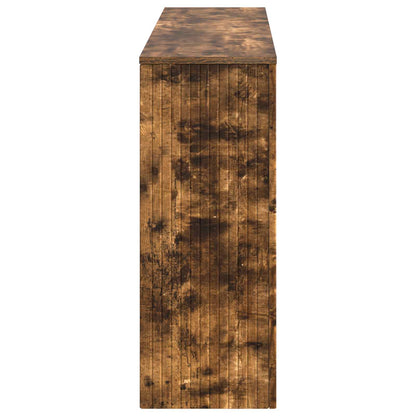 vidaXL Console Table Smoked Oak 155 x 29 x 74 cm Engineered Wood