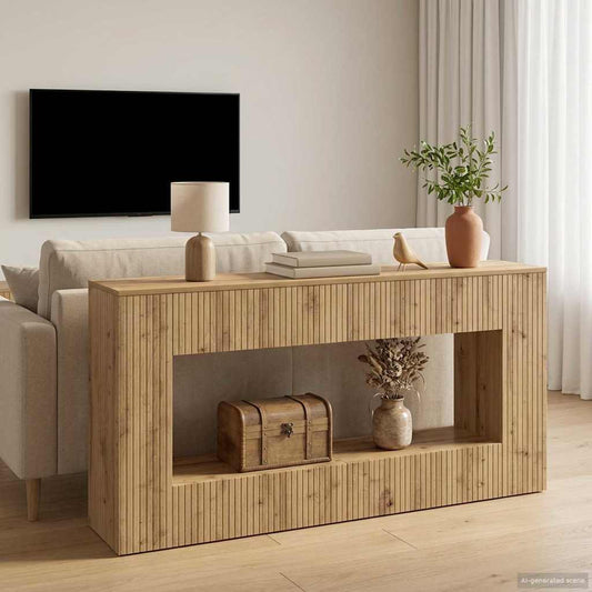 vidaXL Console Table Artisan Oak 155 x 29 x 74 cm Engineered Wood