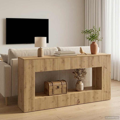 vidaXL Console Table Artisan Oak 155 x 29 x 74 cm Engineered Wood