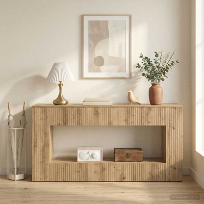 vidaXL Console Table Artisan Oak 155 x 29 x 74 cm Engineered Wood