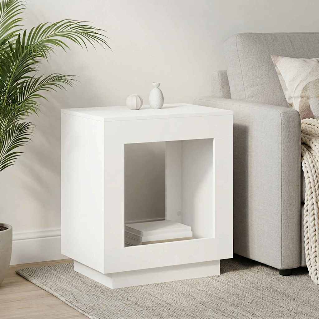 vidaXL Side Table White 60 x 40 x 65 cm Engineered Wood