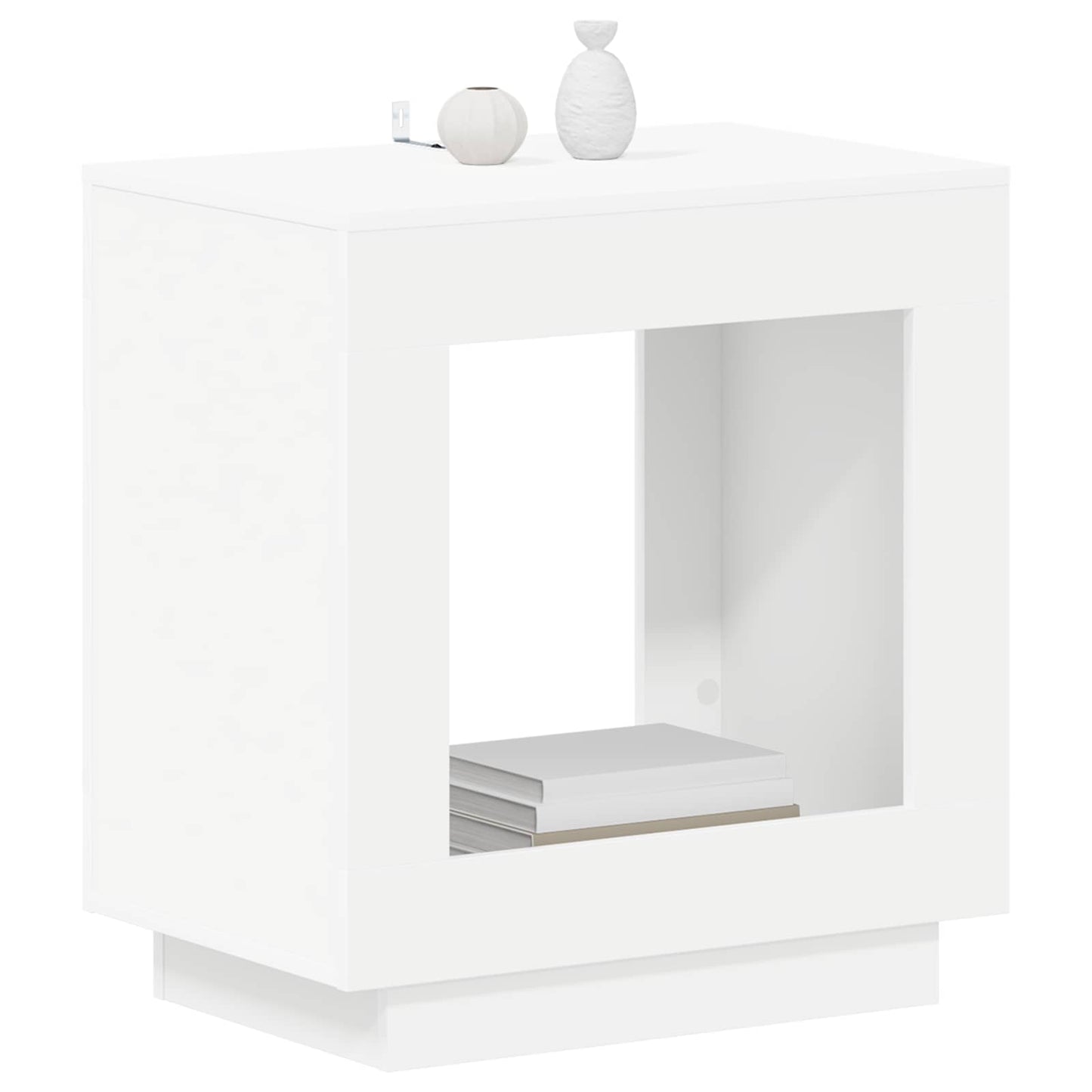 vidaXL Side Table White 60 x 40 x 65 cm Engineered Wood