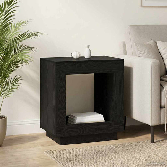 vidaXL Side Table Black Oak 60 x 40 x 65 cm Engineered Wood