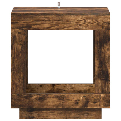 vidaXL Side Table Smoked Oak 60 x 40 x 65 cm Engineered Wood