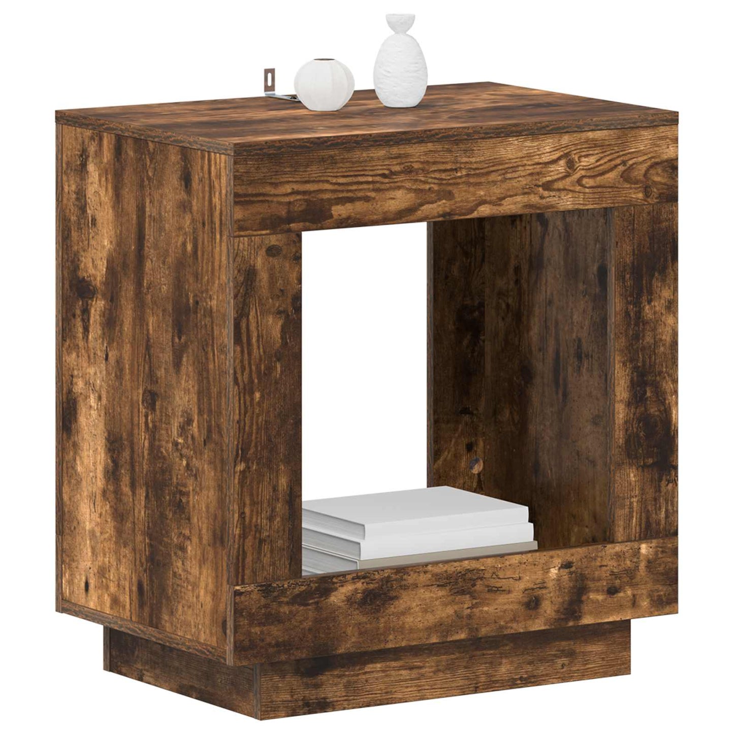 vidaXL Side Table Smoked Oak 60 x 40 x 65 cm Engineered Wood