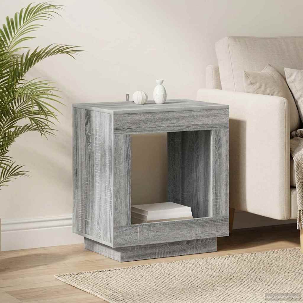 vidaXL Side Table Grey Sonoma 60 x 40 x 65 cm Engineered Wood