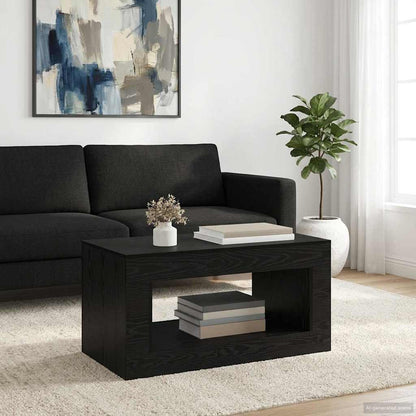 vidaXL Coffee Table Black Oak 99.5 x 50 x 50 cm Engineered Wood