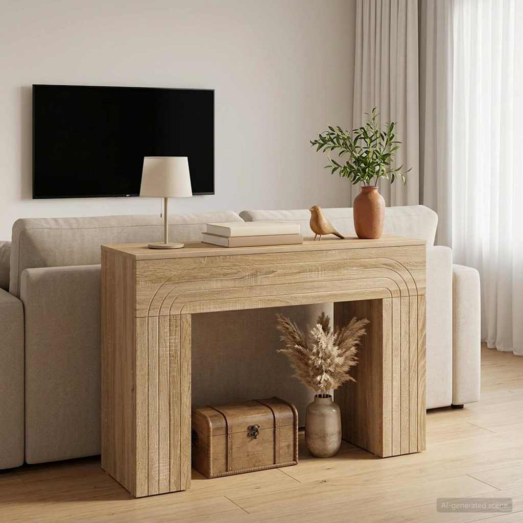 vidaXL Coffee Table Sonoma Oak 102 x 35 x 75 cm Engineered Wood
