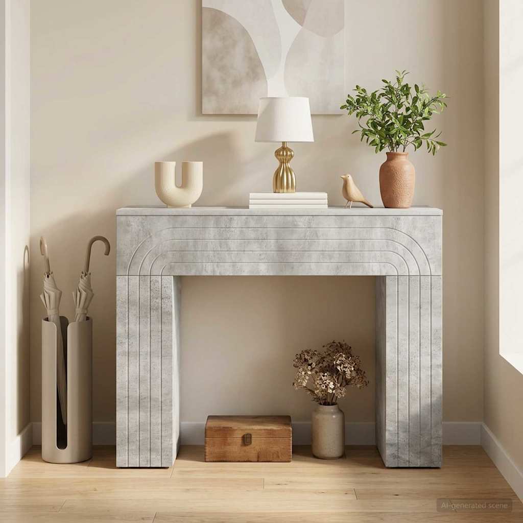 vidaXL Coffee Table Concrete Grey 102 x 35 x 75 cm Engineered Wood