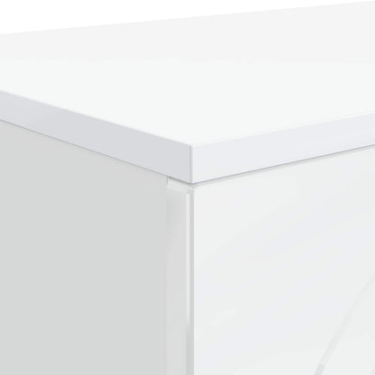 vidaXL Coffee Table High Gloss White 102 x 35 x 75 cm Engineered Wood