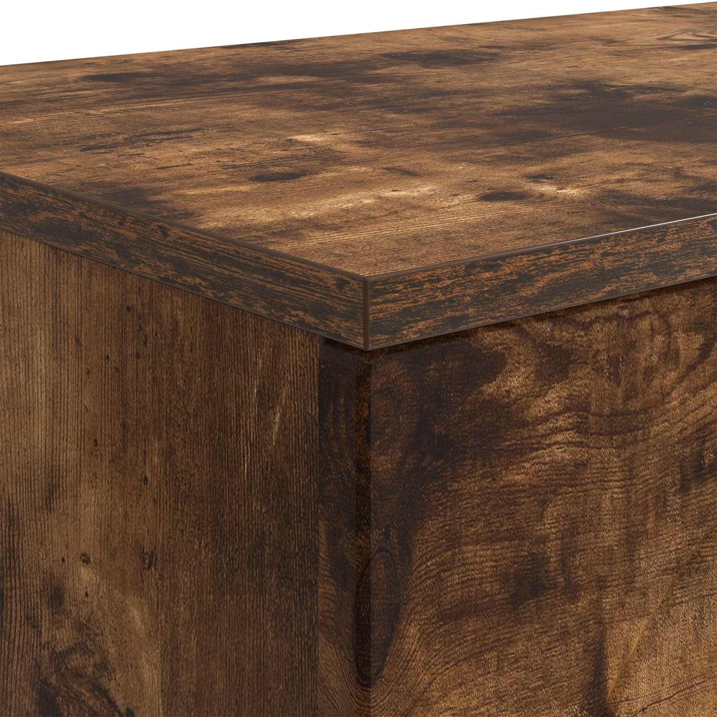 vidaXL Coffee Table Smoked Oak 102 x 35 x 75 cm Engineered Wood