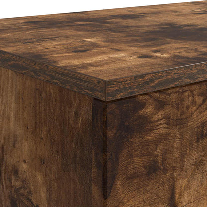 vidaXL Coffee Table Smoked Oak 102 x 35 x 75 cm Engineered Wood