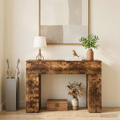 vidaXL Coffee Table Smoked Oak 102 x 35 x 75 cm Engineered Wood