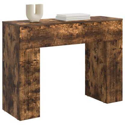vidaXL Coffee Table Smoked Oak 102 x 35 x 75 cm Engineered Wood