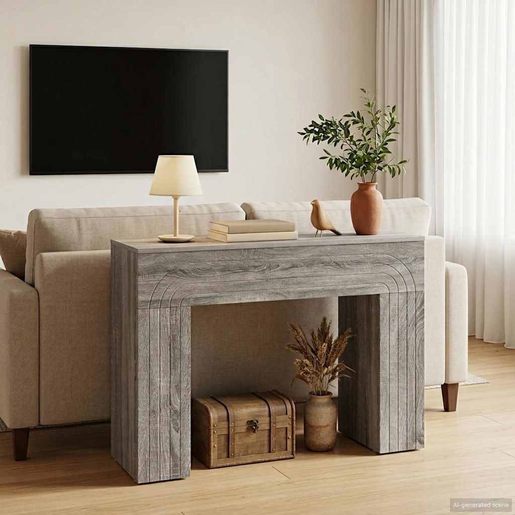 vidaXL Coffee Table Grey Sonoma 102 x 35 x 75 cm Engineered Wood