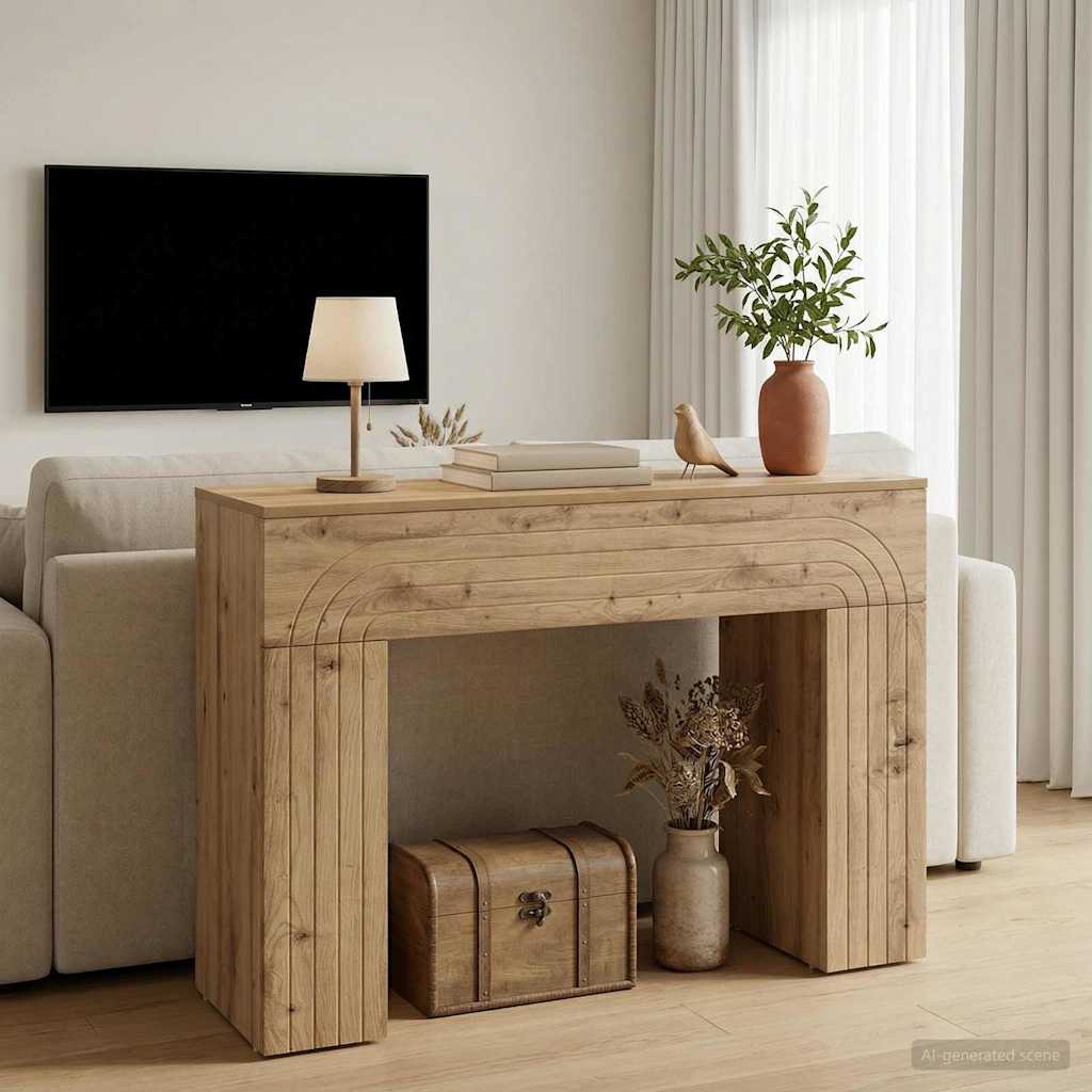 vidaXL Coffee Table Artisan Oak 102 x 35 x 75 cm Engineered Wood
