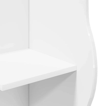 vidaXL Corner Shelf with Shelf White 34 x 33 x 102 cm Engineered Wood