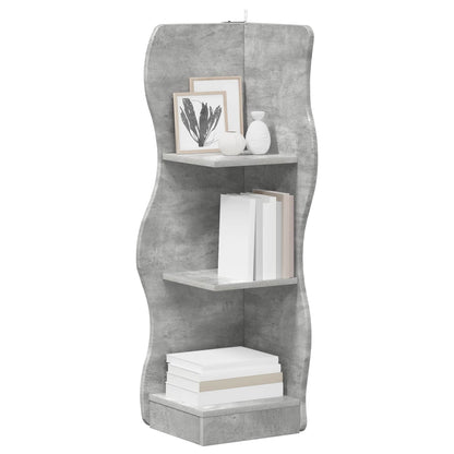 vidaXL Corner Shelf Concrete Grey 34 x 33 x 102 cm Engineered Wood