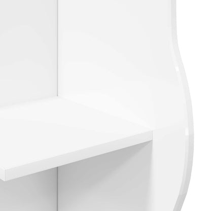 vidaXL Corner Shelf High Gloss White 34 x 33 x 102 cm Engineered Wood