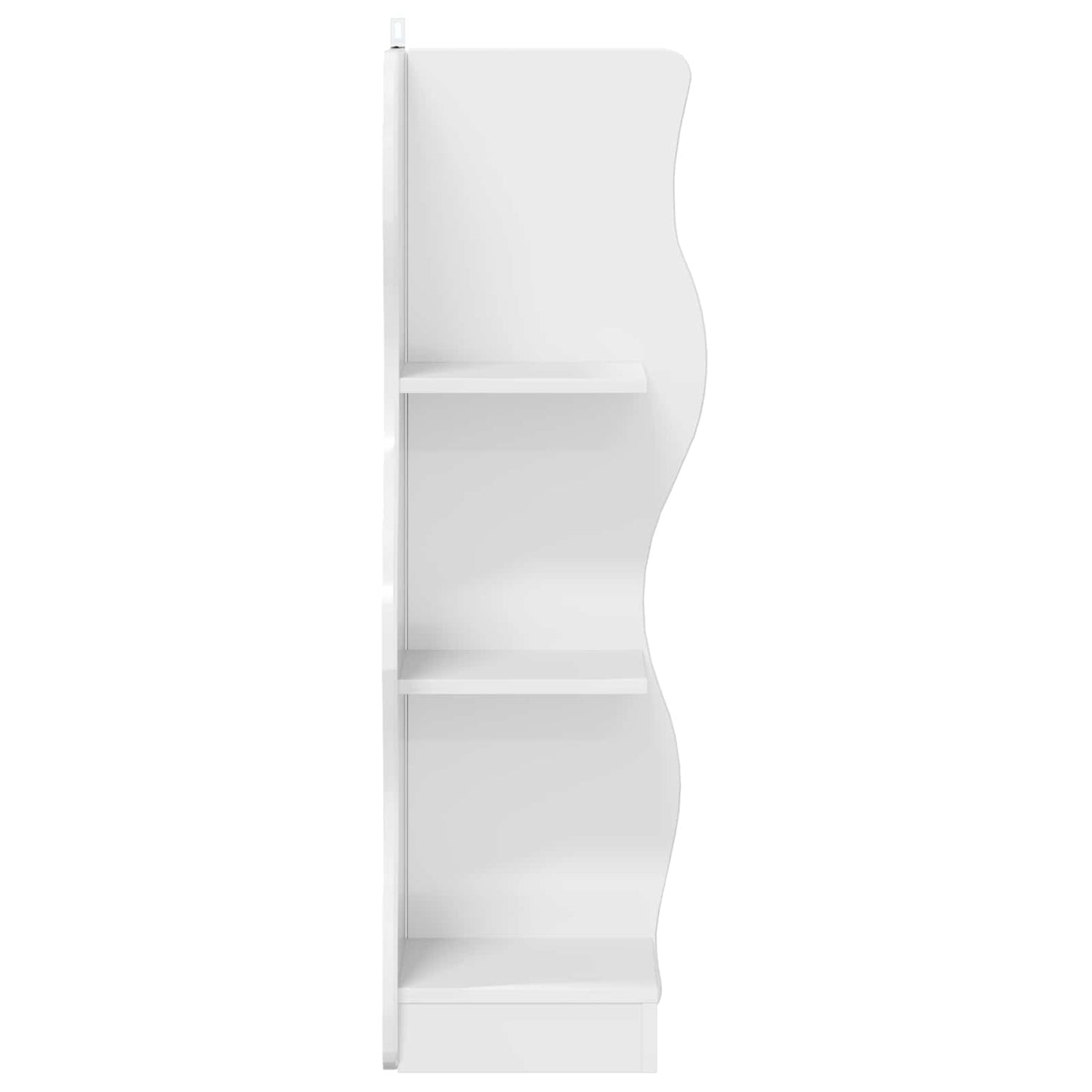 vidaXL Corner Shelf High Gloss White 34 x 33 x 102 cm Engineered Wood