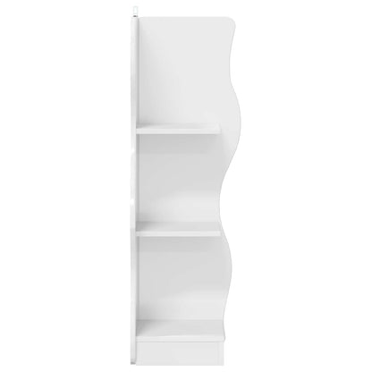 vidaXL Corner Shelf High Gloss White 34 x 33 x 102 cm Engineered Wood