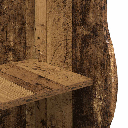 vidaXL Corner Shelf Old Wood 34 x 33 x 102 cm Engineered Wood