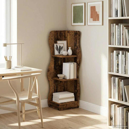 vidaXL Corner Shelf Old Wood 34 x 33 x 102 cm Engineered Wood