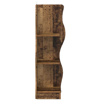vidaXL Corner Shelf Old Wood 34 x 33 x 102 cm Engineered Wood