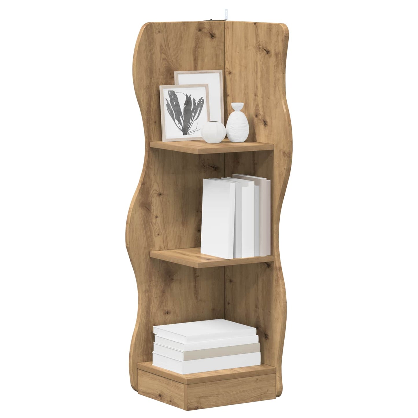 vidaXL Corner Shelf Artisan Oak 34 x 33 x 102 cm Engineered Wood
