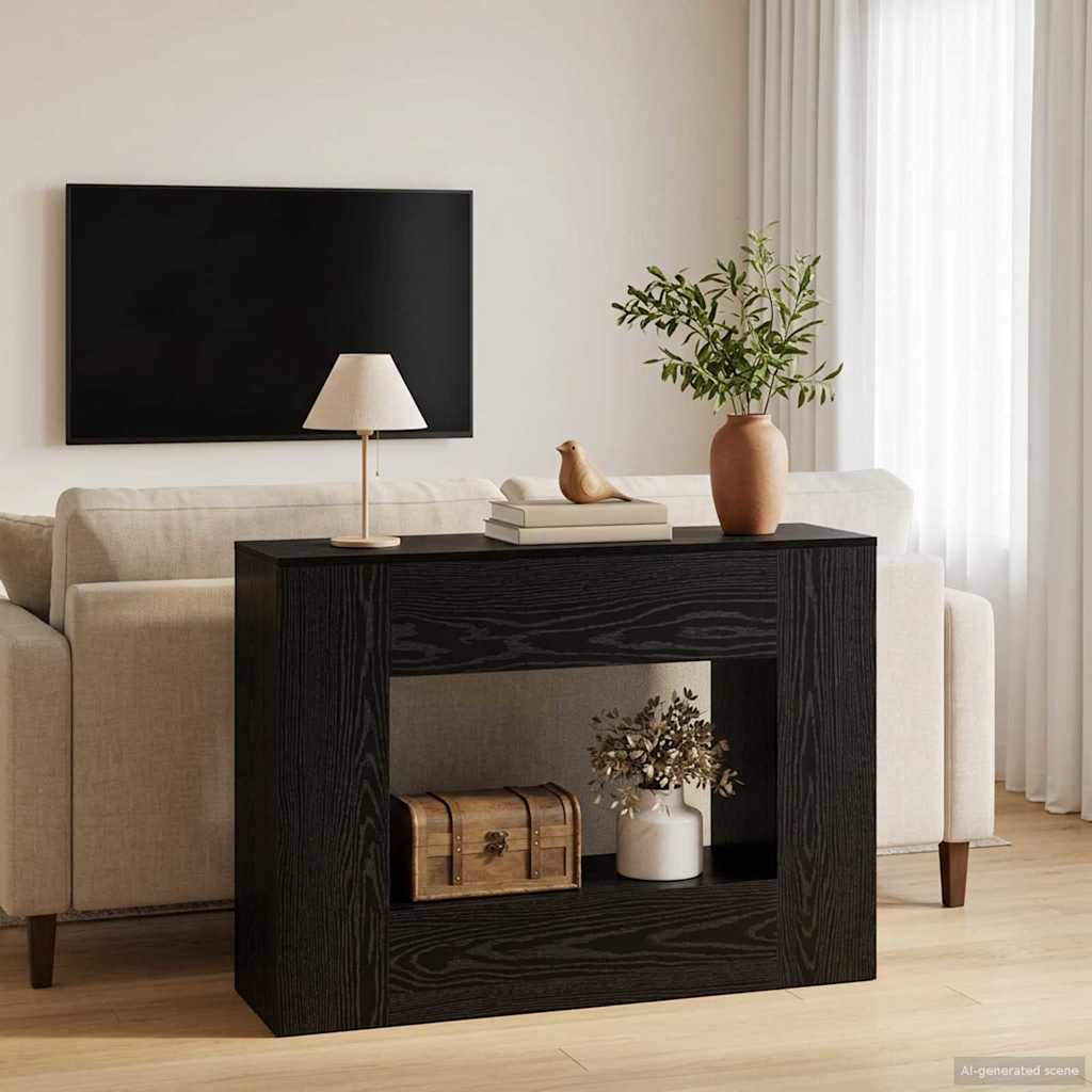 vidaXL Black Oak 101 x 30 x 74 cm