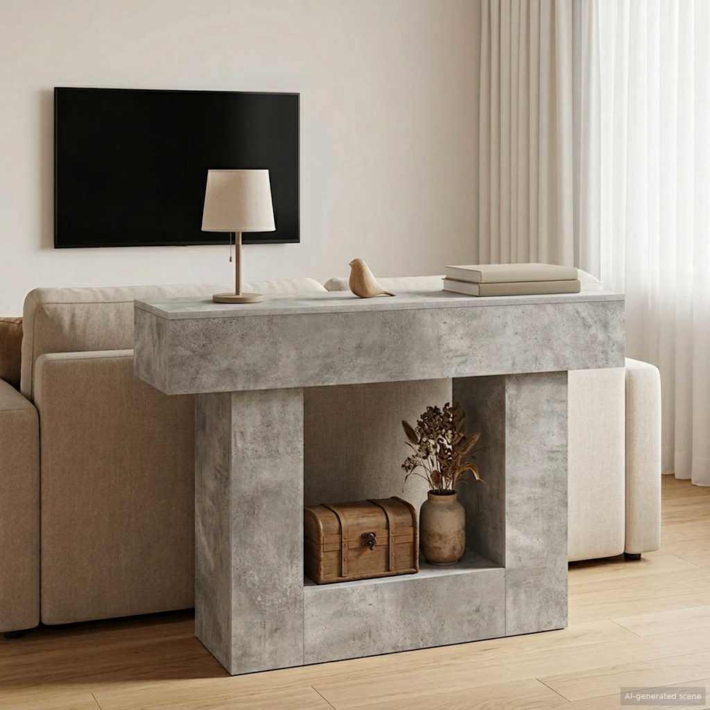vidaXL Concrete Grey 101 x 30 x 74 cm