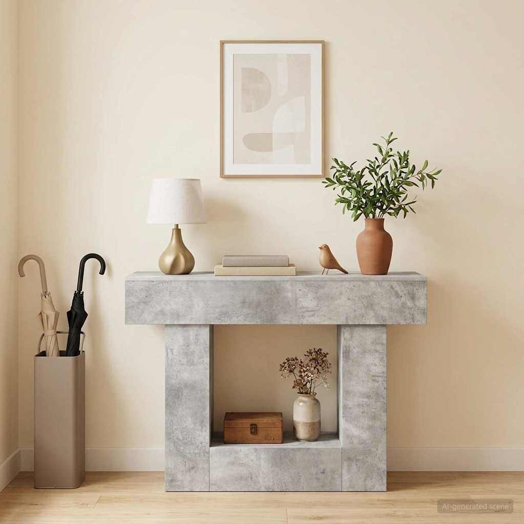 vidaXL Concrete Grey 101 x 30 x 74 cm