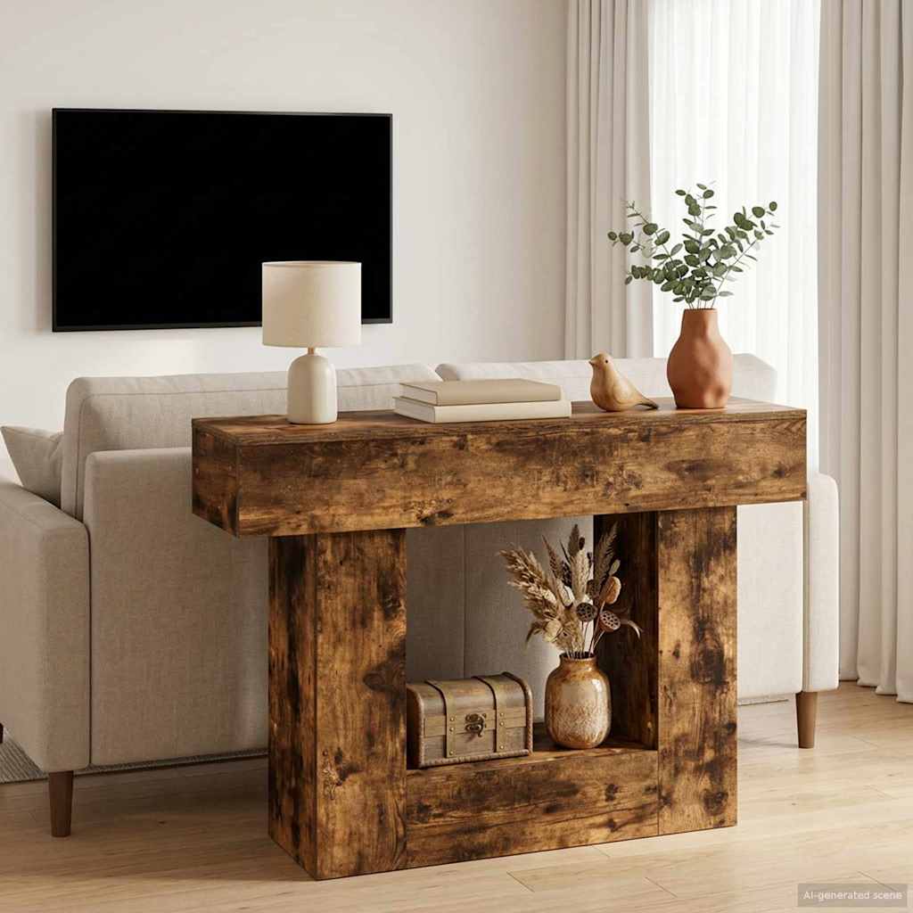 vidaXL Smoked Oak 101 x 30 x 74 cm