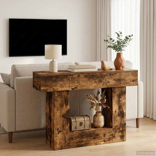 vidaXL Smoked Oak 101 x 30 x 74 cm
