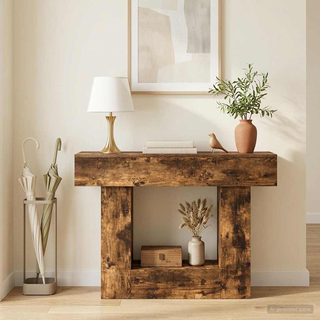 vidaXL Smoked Oak 101 x 30 x 74 cm