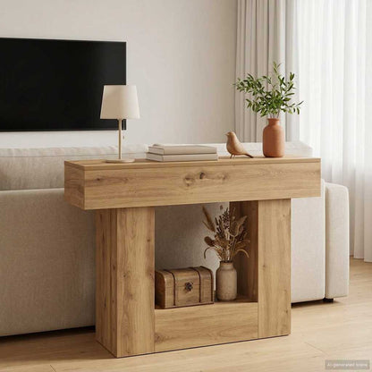 vidaXL Console Table Artisan Oak 101 x 30 x 74 cm Engineered Wood