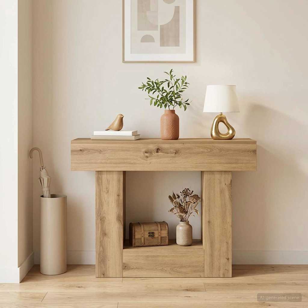 vidaXL Console Table Artisan Oak 101 x 30 x 74 cm Engineered Wood