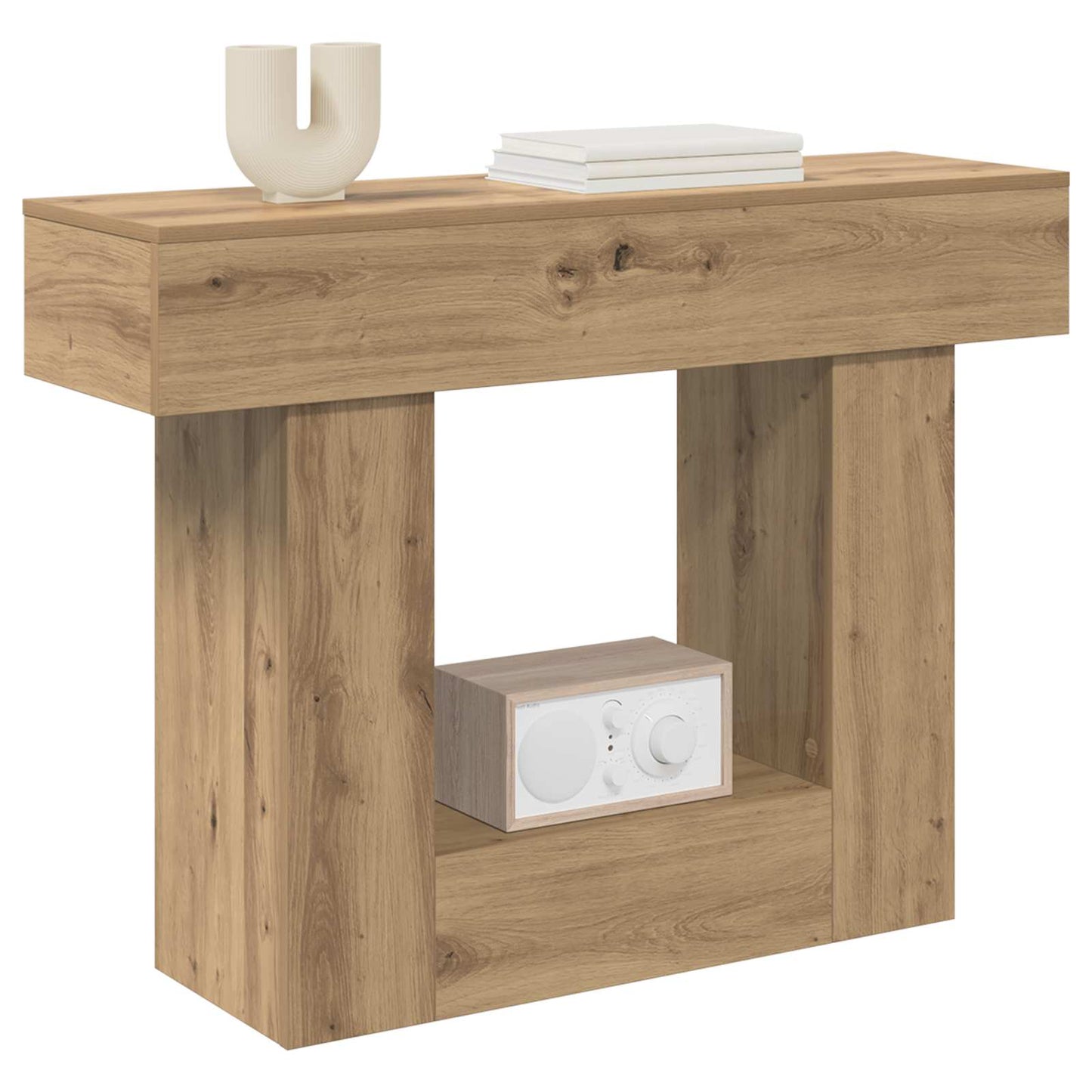 vidaXL Console Table Artisan Oak 101 x 30 x 74 cm Engineered Wood
