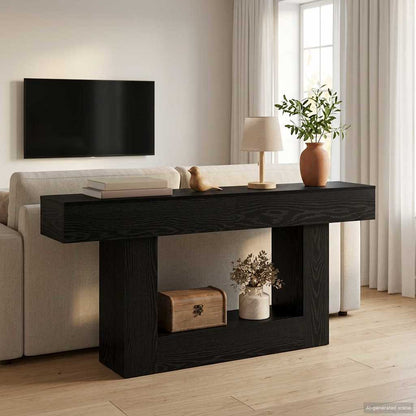 vidaXL Black Oak 160 x 30 x 74 cm